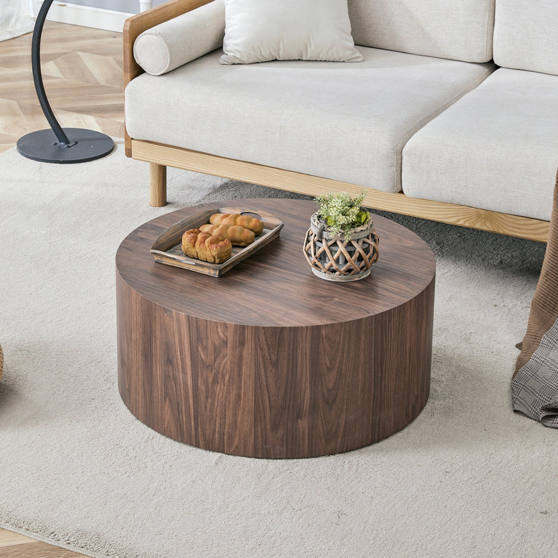 Table basse simple en noyer foncé, Noyer, Bois