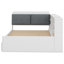 Lit plateforme en bois avec lit gigogne, tablettes et tête de lit avec rangement-533983492