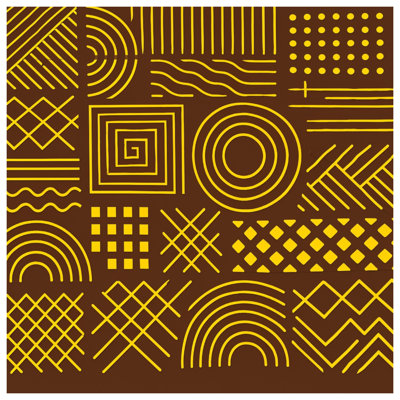 Yellow Geometric Lines Comforter
