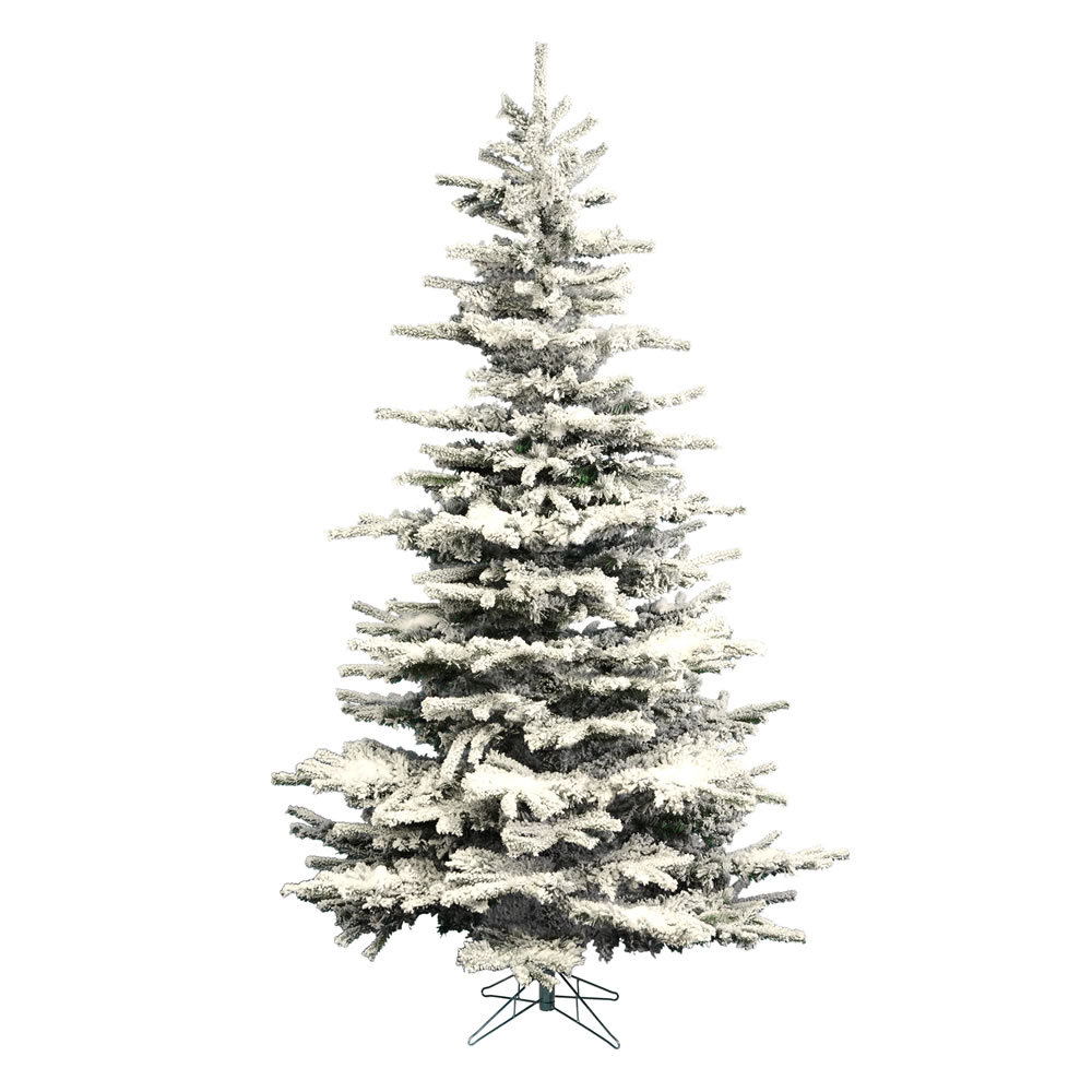 Flocked Sierra Fir Artificial Christmas Tree, 8.5' x 5.1'