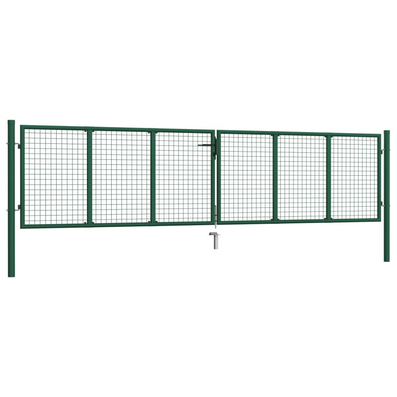 Maghakia Mesh Garden Gate Steel Green, 75cm H x 390cm W