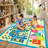 Machine Washable Kids Play Mat Cute Math Rugs with Rubber Backing Educational Low Pile Floor Carpet for Children Nursery Playroom Toddler Room-84069947