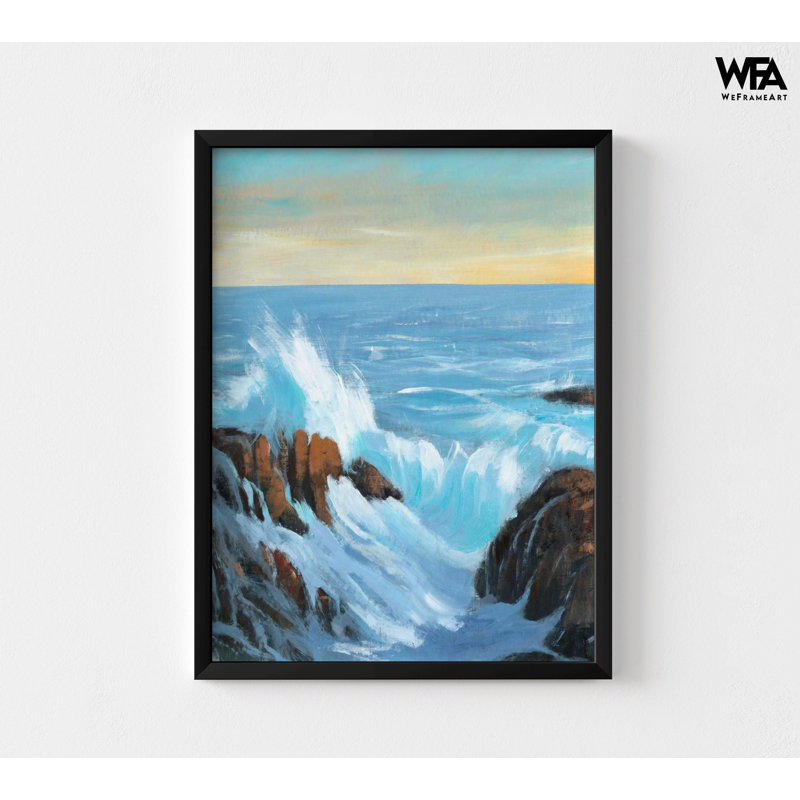 Affiche de Wild Ocean, Reproduction encadrée avec passe-partout, Noir, noir, noir, noir, H 24 po x l 32 po
