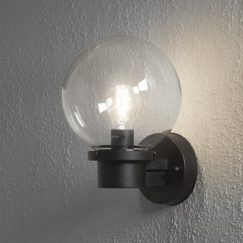 Outdoor Wall Light: Nemi Up Light - IP44, E27, Without twilight sensor, Black
