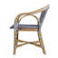 Fauteuil en rotin de 18,75 po de hauteur Portofino, gris et blanc-1198535842