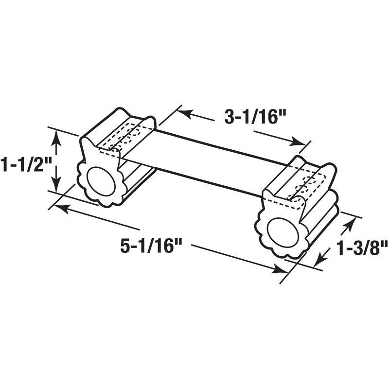 Butoir de porte, sangle plate en acier inoxydable flexible, supports en caoutchouc transparent, 5 1/16 po x 1-3 / 8 po x 1-1 / 2 po, convient aux portes jusqu'à 3 po d'épaisseur (paquet simple)