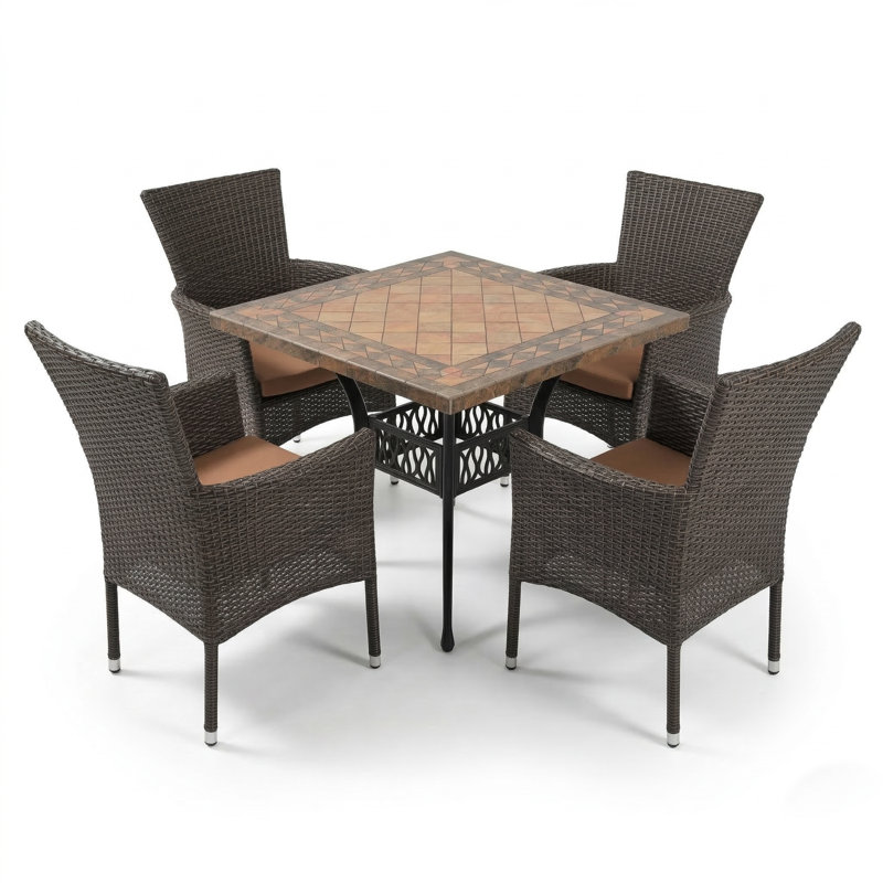 4 - Person Patio Dining Set with Square Table