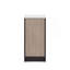 Meuble-lavabo sur pied et armoire avec lavabo en résine Syracuce, rangement compact pour salle de bain avec une porte et 2 tablettes intérieures