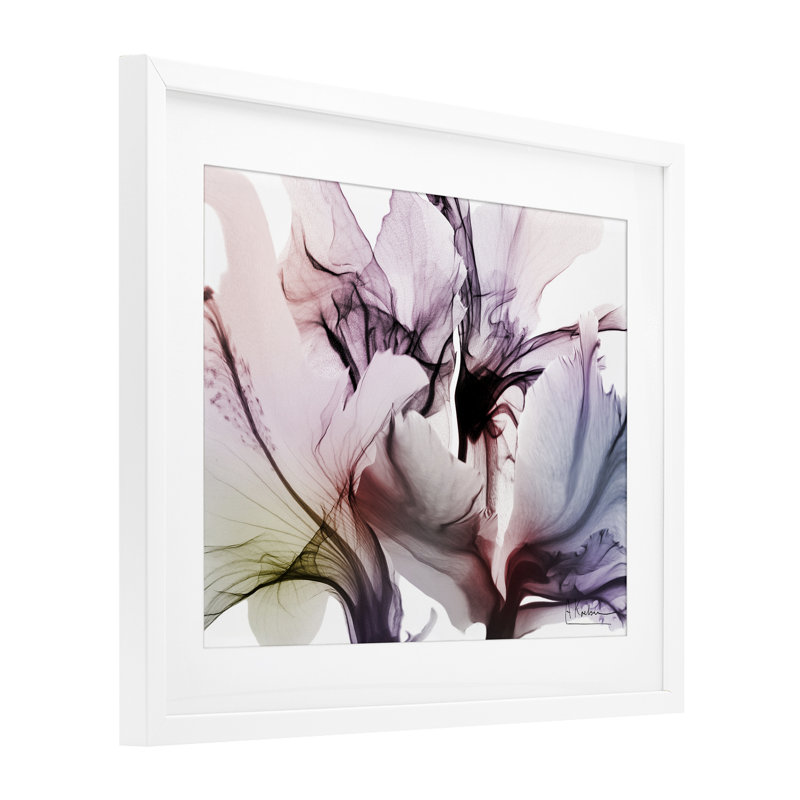 «Brilliant Song Petals Flower», reproduction encadrée sous verre, design par Albert Koetsier, H 17 po x l 21 po