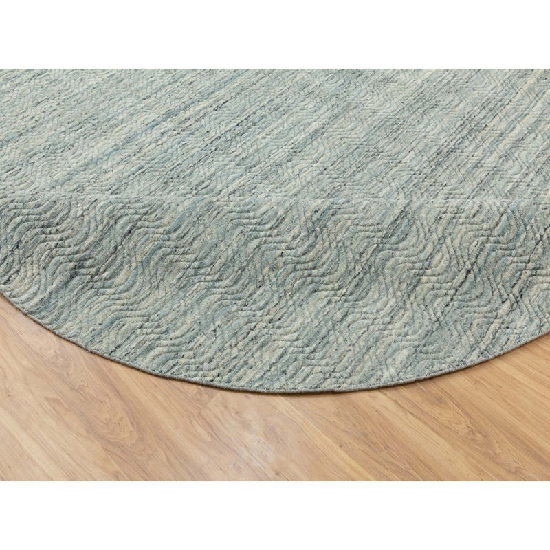 Mikan One-of-a-Kind Round 9'10" X 10'0" New Age Oval Area Rug in