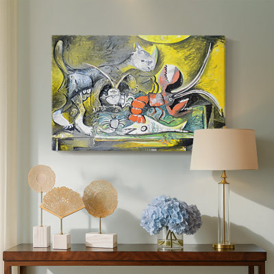 Still Life with Cat and Lobster-Pablo Picasso-Gallery Wrapped Canvas-1962