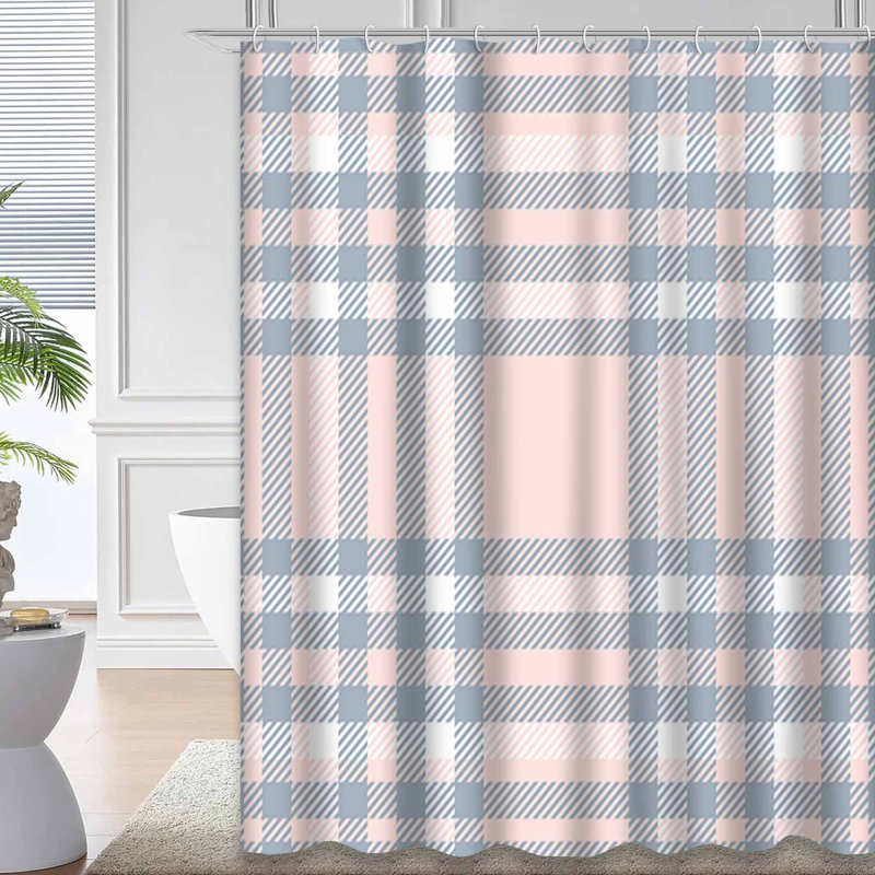Rideau de douche Tartan, L 72 po x l 84 po