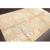 Tapis unique noué à la main beige de 6 pi x 9 pi