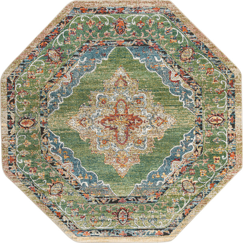 Mekalah Oriental Indoor Rug, Octagon 7'10"