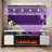 69'' TV Stand for TVs up to 80'' with Electric Fireplace and Adjustable Shelves-1110094164