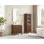 Meuble-lavabo à simple cuve 30 po en chêne brun foncé avec plateau en pierre composite à grain blanc-1930349675-1930349669
