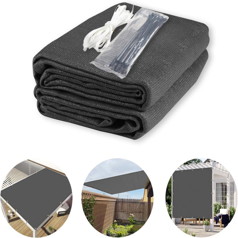 Rideau suspendu 4 'x 6', Gris foncé