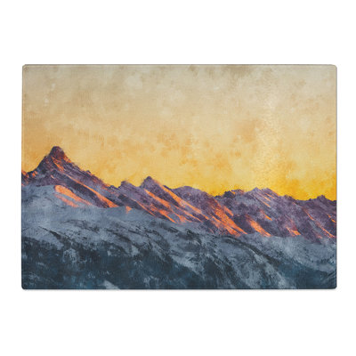 Tempered Glass Mountain Colours Chopping Board