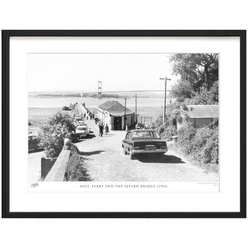 Aust, Ferry And The Severn Bridge C1966 - Single Picture Frame Print, 45cm H X 60cm W x 2cm D