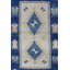 Tapis unique bleu / ivoire / bleu marine / beige Sultanhani 4 pi x 6 pi années 1960