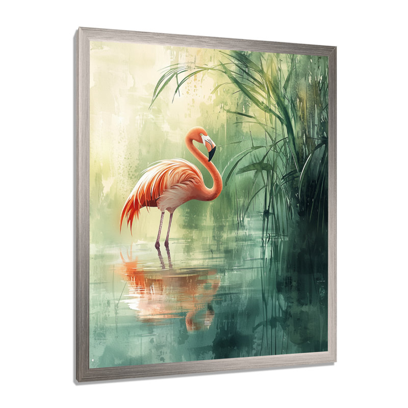 Clemencia - animaux, reproduction d'art sur toile, Argent, H 44 po x l 34 po, Picture Framed