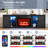 70" TV Stand For Tvs Up To 80" With Electric Fireplace, Modern Fluted Sliding Door Fireplace Cabinet with LED Light For Living Room, Bedroom, Entertainment Center, Black