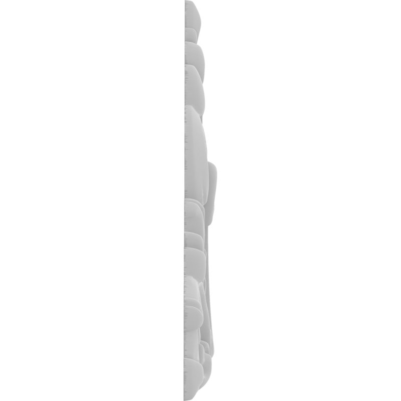 Rosette Edgerton, H 9 po x l 4,5 po x P 0,75 po