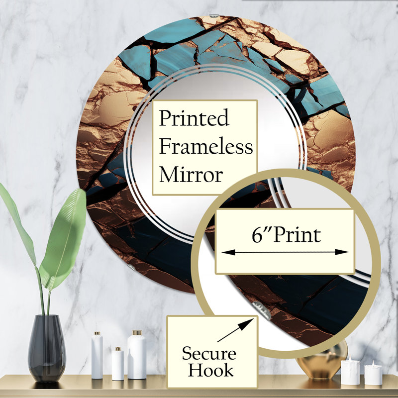 Miroir mural rond Daiwa, 32 po x 32 po