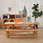 70.87" Burlywood Rectangular Solid Wood Dining Table-107856887