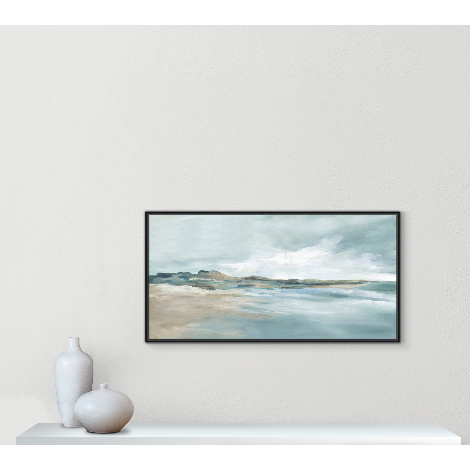 Coralie "Sandpoint" Print by Carol Robinson, 25.5" H x 49.5" W, Black