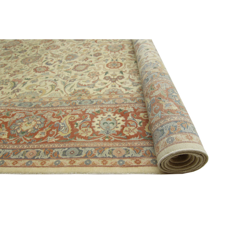 Tapis de surface en laine 9 pi 2 po x 12 pi 3 po one-of-kind noué la brown Rakowski