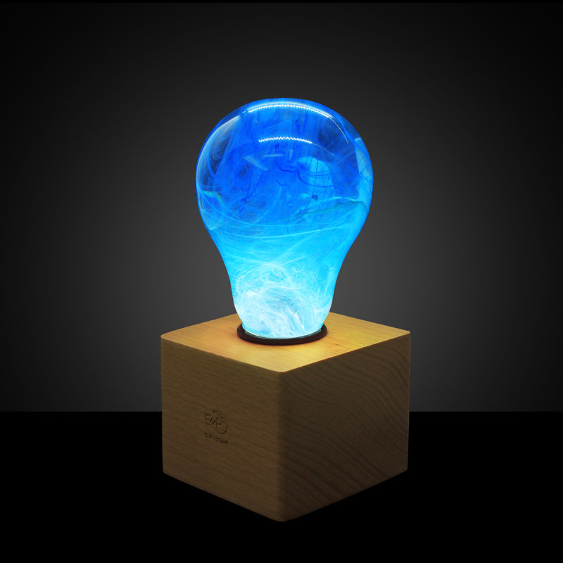 Lampe de table en bois 6,3 po