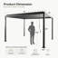 10 Ft. W x 12 Ft. D Metal Pergola-84609041