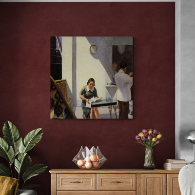 Barber Shop by Edward Hopper - Wrapped Canvas Art Prints