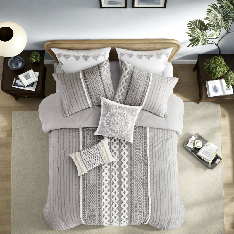 Ensembles de literie en coton de qualité supérieure, très grand californien, style chenille moderne