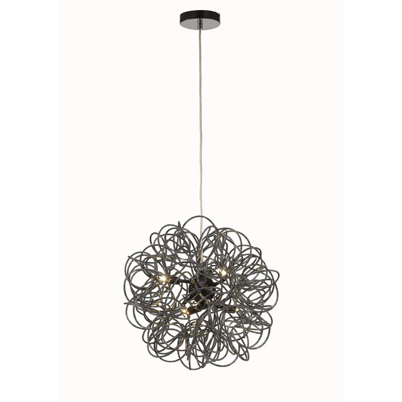 Pershing 6 - Light Geometric Pendant, Black