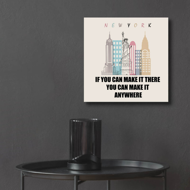 «If You Can Make It There You Can Make It N'importe Où» par Mark Ashkenazi, H 12 po x l 12 po x P 0,13 po