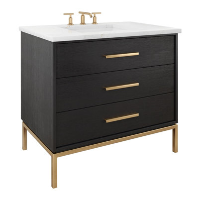 Rift White Oak Three-Drawer Single Bath Vanity