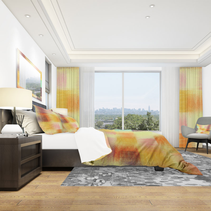 Ensemble de housse de couette moderne et contemporaine, Housse de couette très grand + 2 taies décoratives