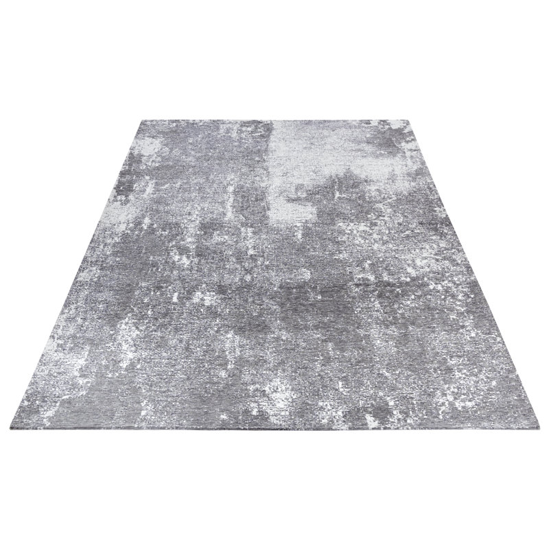 Bila Grey Rug, Rectangular 60 x 90cm