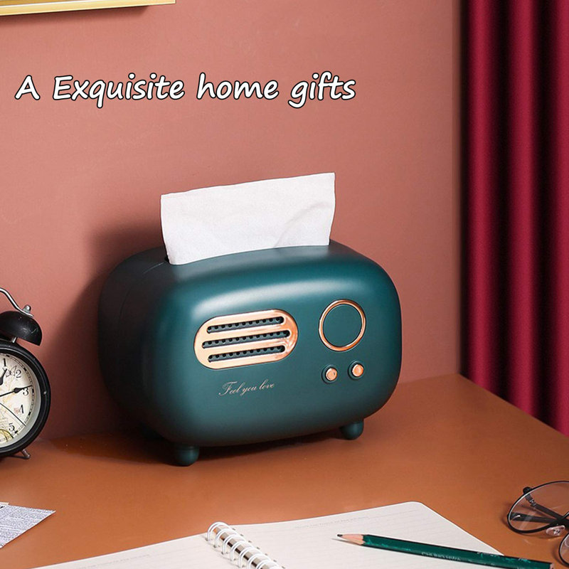 Retro Radio Shape Tissue Cover Box, Practical And Cute