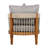 Set of 2 Acacia Wood Outdoor Club Chair with Handwoven Rope Accents, Water-Resistant Cushions, Natural+Gray-646198273