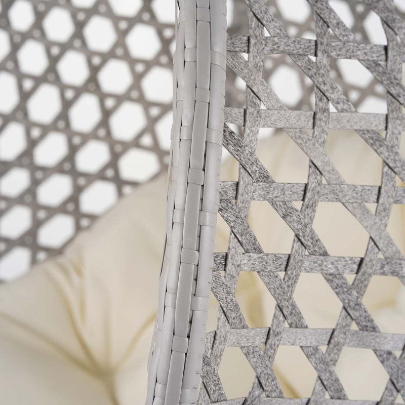 Fauteuil à œufs suspendu polyvalent pour l'intérieur et l'extérieur, Gris, Gris clair