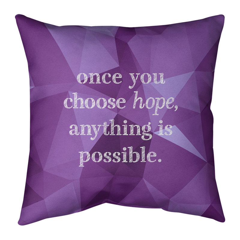 Oreiller en faux gemme choisir un coussin, 18 po x 18 po, Améthyste, Polyester/ Bourre en polyester