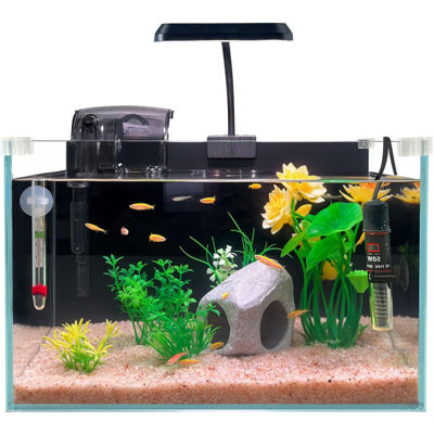 3.4-Gallon Low-Iron Betta Fish Tank Kit,Aquarium Starter Kit