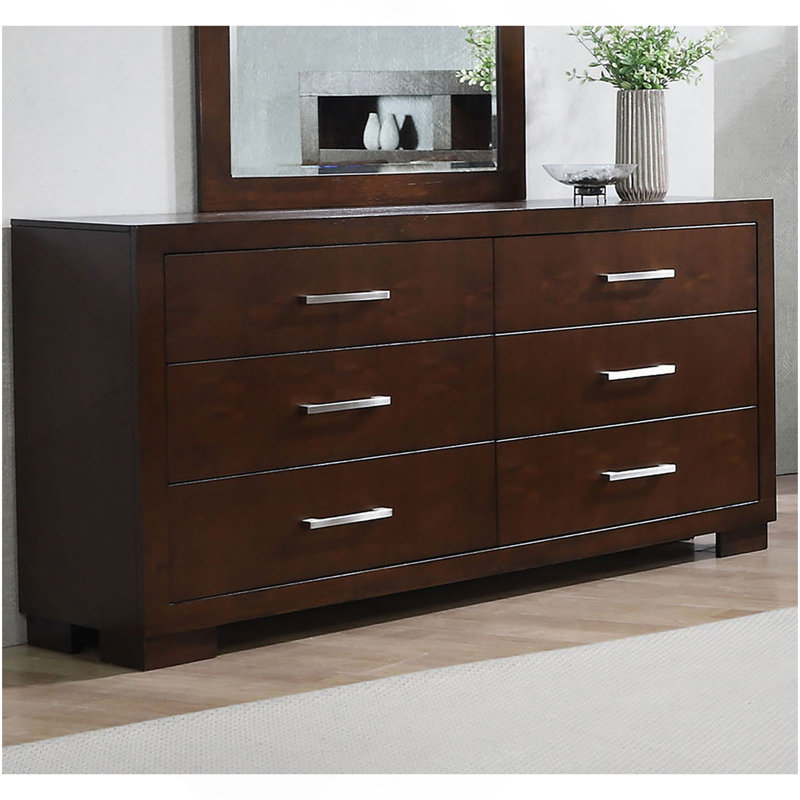 Commode 6 tiroirs Polk Cappuccino
