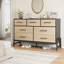 Commode à 7 tiroirs l 52 po Mangu, commode large avec rangement, commode en bois pour commode pour chambre-1818742618