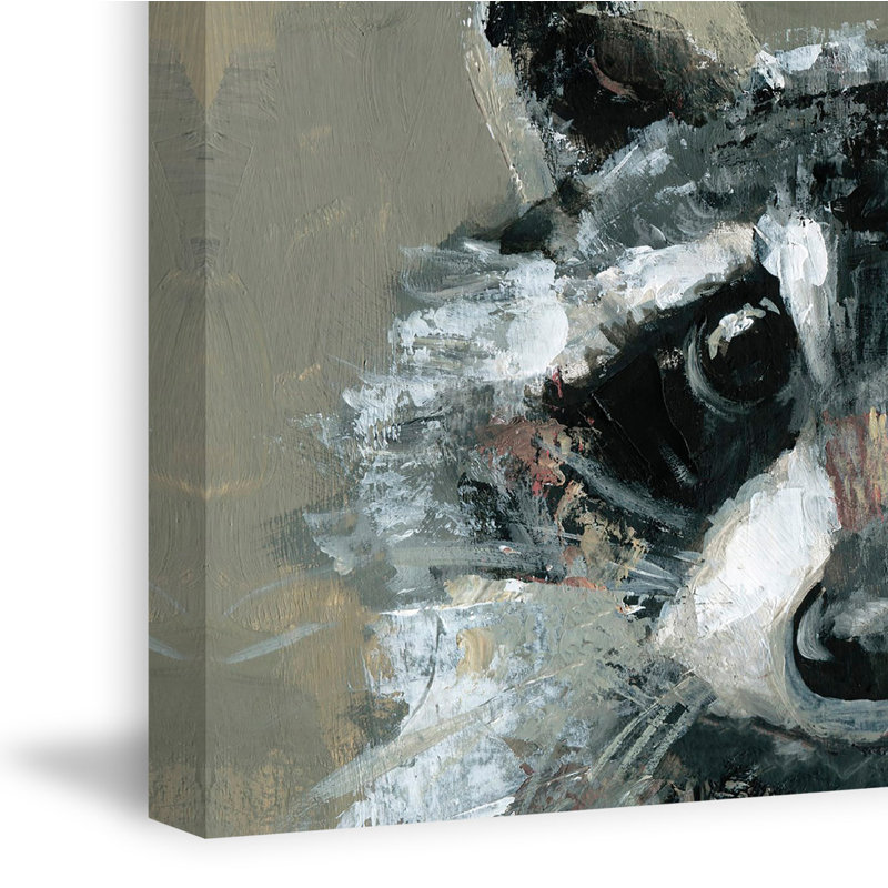 Look Raccoon Wrapped Canvas Painting, 30cm H x 20cm W x 3.81cm D
