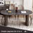 70.8" Oval Dining Table For 4, Modern Farmhouse Kitchen Table For 6, Rustic Large Dinner Table For Dining Reception Room-1358629855