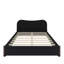 Grand lit plateforme tapissier avec pieds en bois robustes, noir-1088965575-1088965577